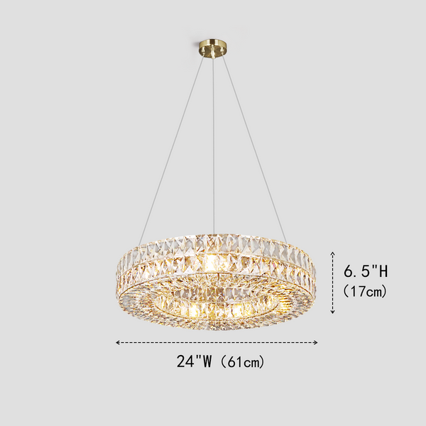 Aster Halo Crystal Ring Chandelier