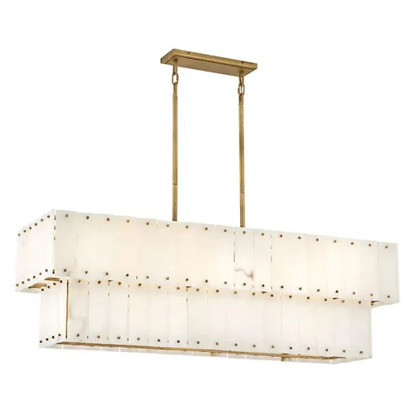 Alabaster Rancho 2-Tier Linear Chandelier