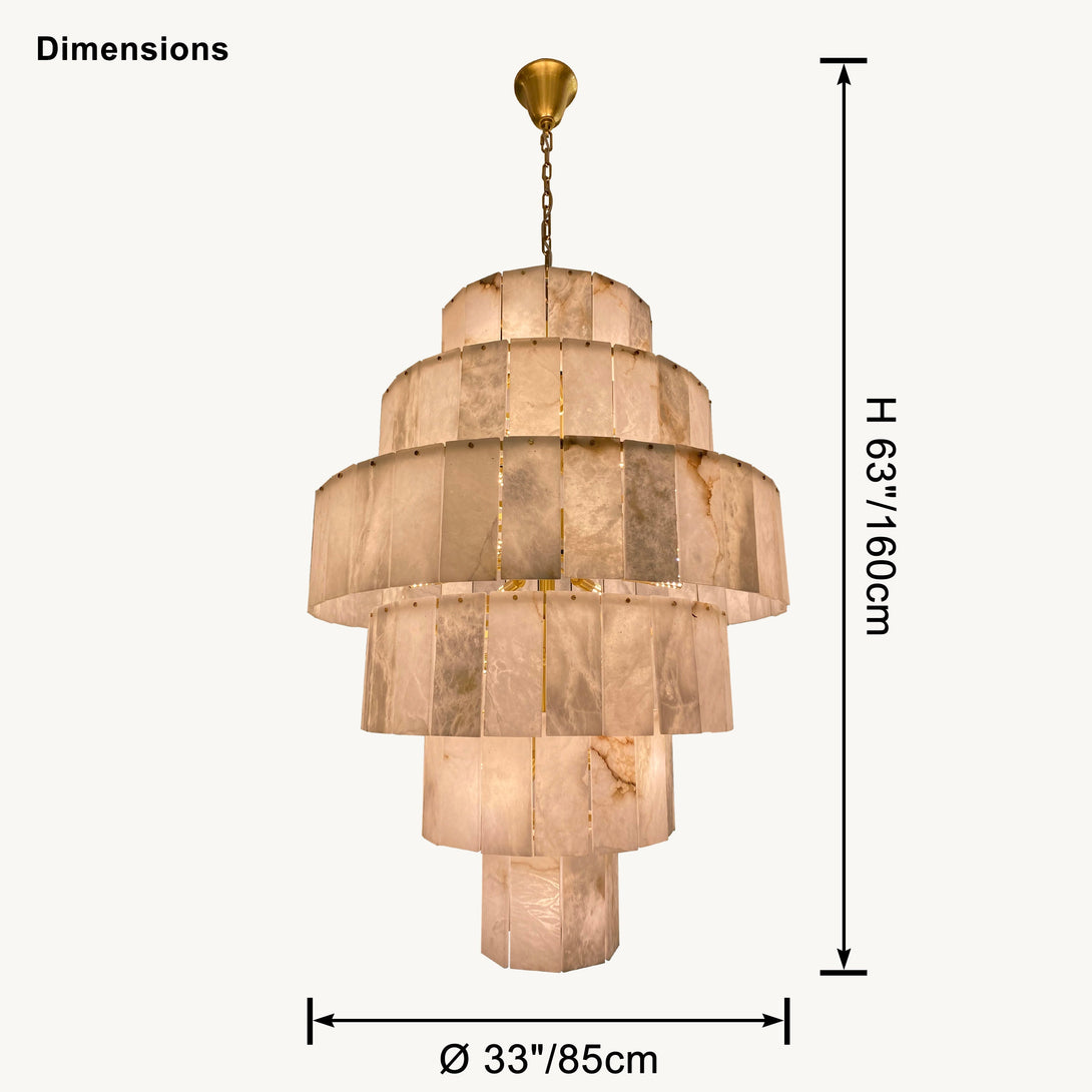 Alabaster Giant Tiered Chandelier