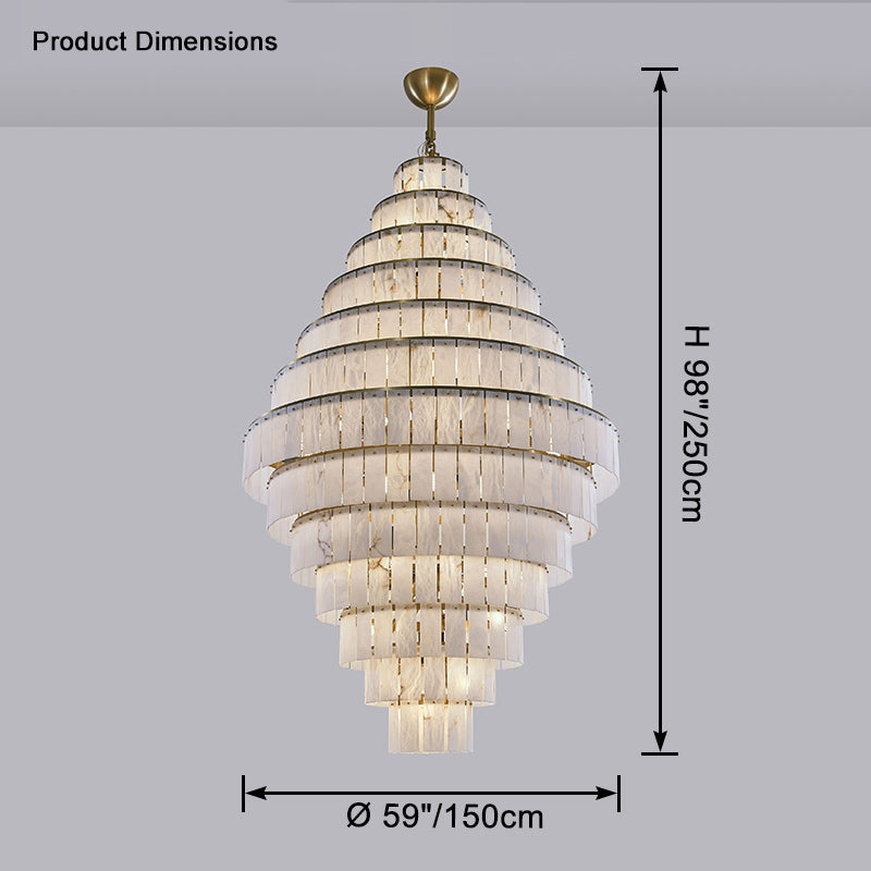 Alabaster Giant Tiered Chandelier