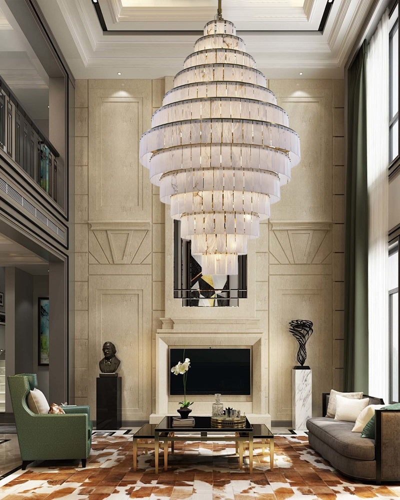 Alabaster Giant Tiered Chandelier