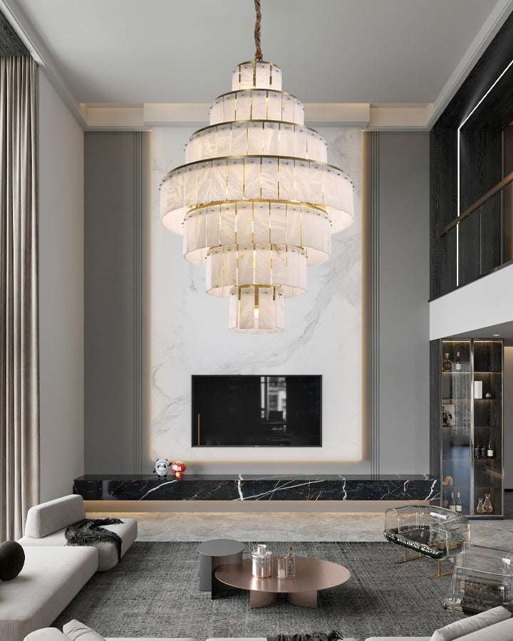 Alabaster Giant Tiered Chandelier