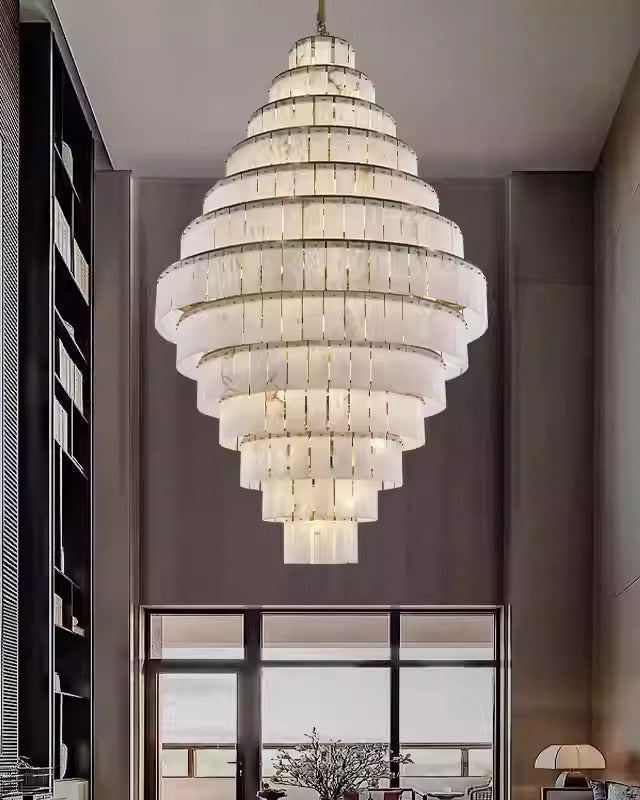 Alabaster Giant Tiered Chandelier