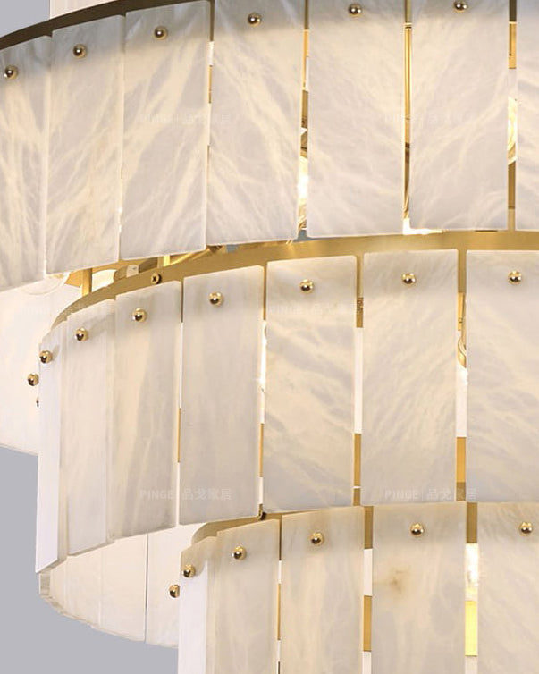 Alabaster Giant Tiered Chandelier