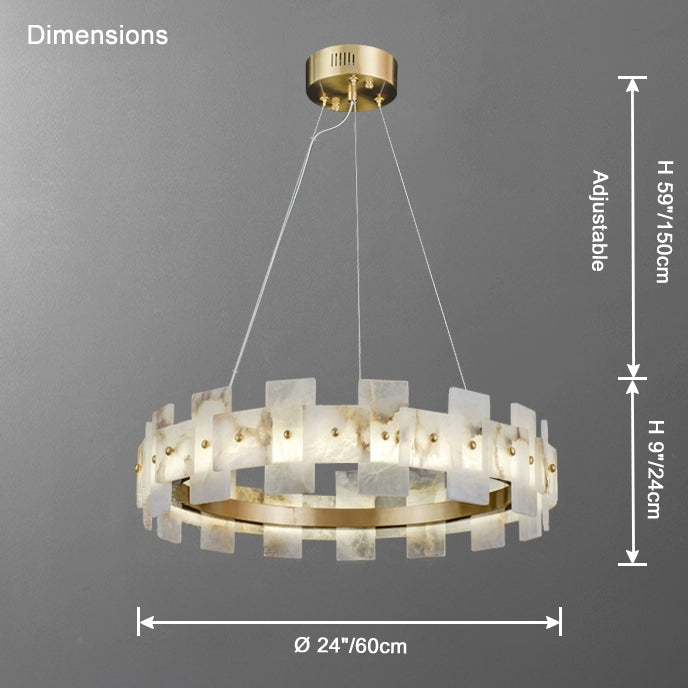 Alabaster Tiered Chandelier