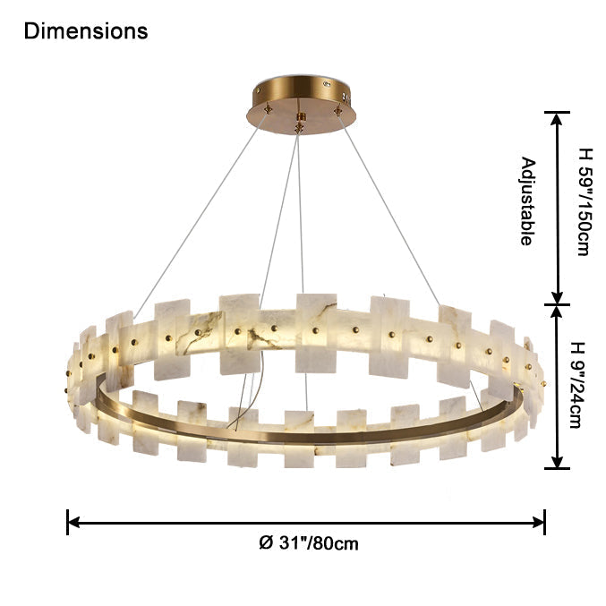 Alabaster Tiered Chandelier