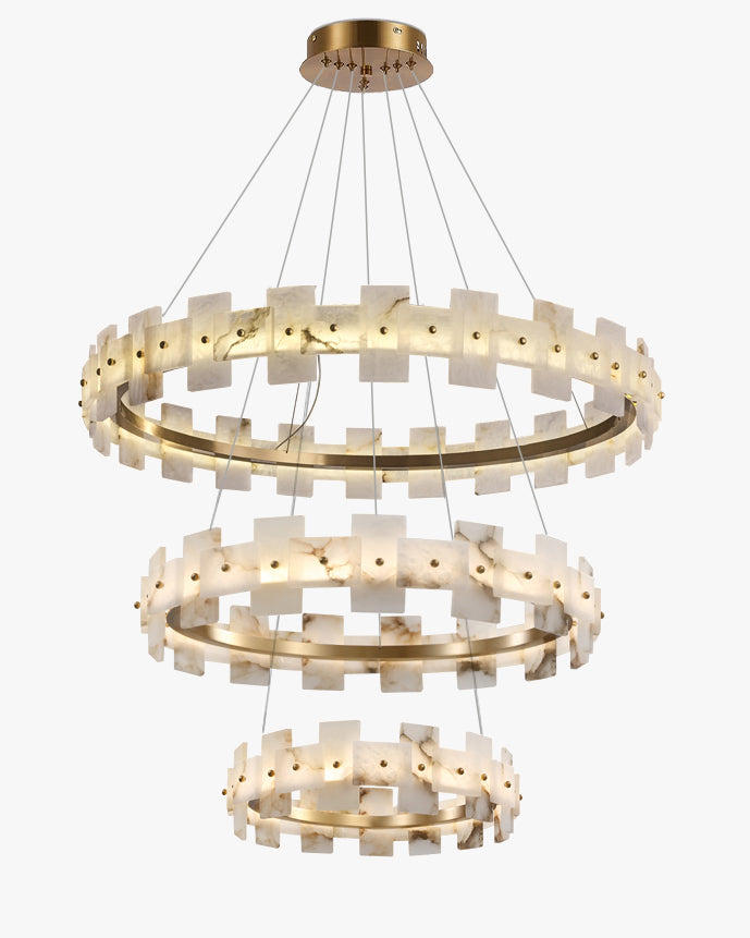 Alabaster Tiered Chandelier