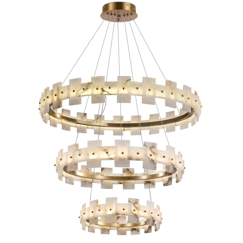 Alabaster Tiered Chandelier