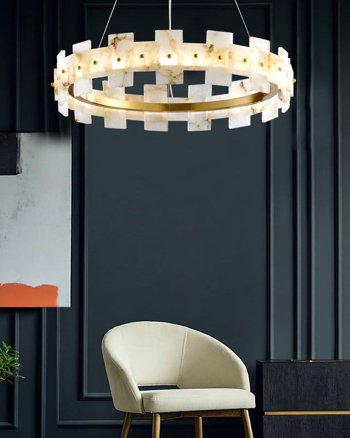 Alabaster Tiered Chandelier