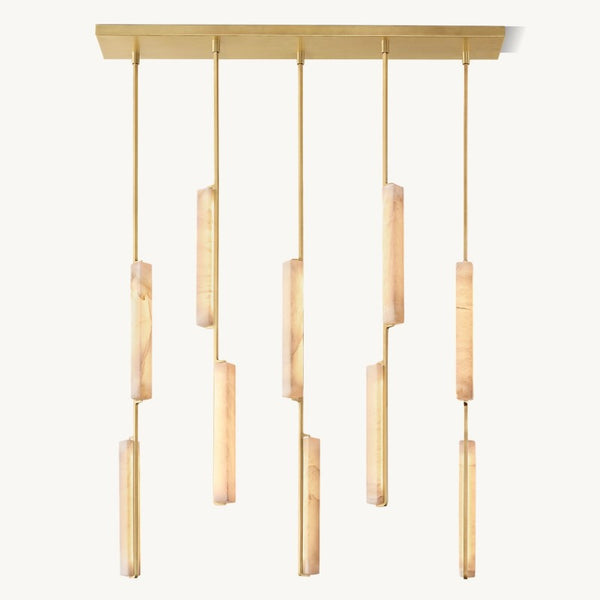 Ausle Alabaster Linear Chandelier 54"