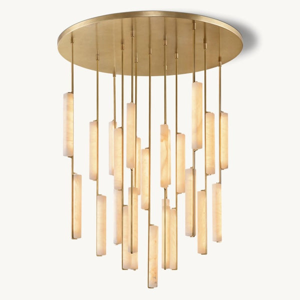 Ausle Alabaster Round Chandelier 56"