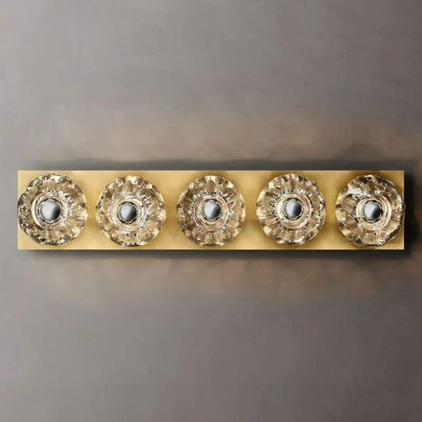 Crysball Clear Glass Linear Grand Wall Sconce