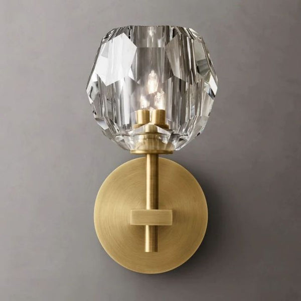Crysball Clear Glass Short Wall Sconce