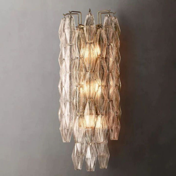 Galaxy Clear Glass Grand Wall Sconce