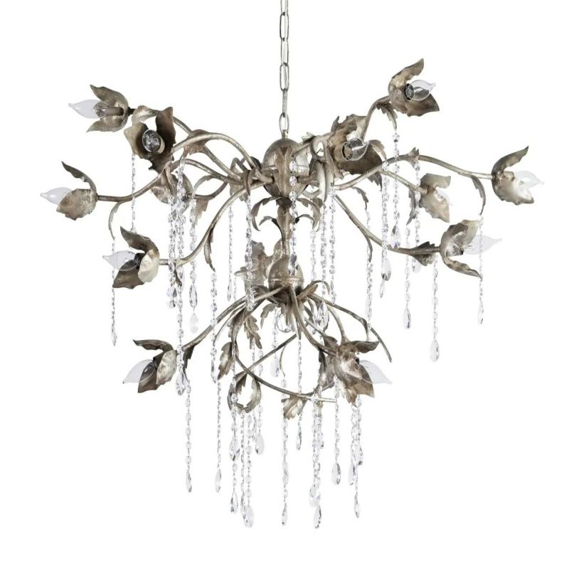 Gothic Viticci Round Chandelier 40"-Silver - thebelacan