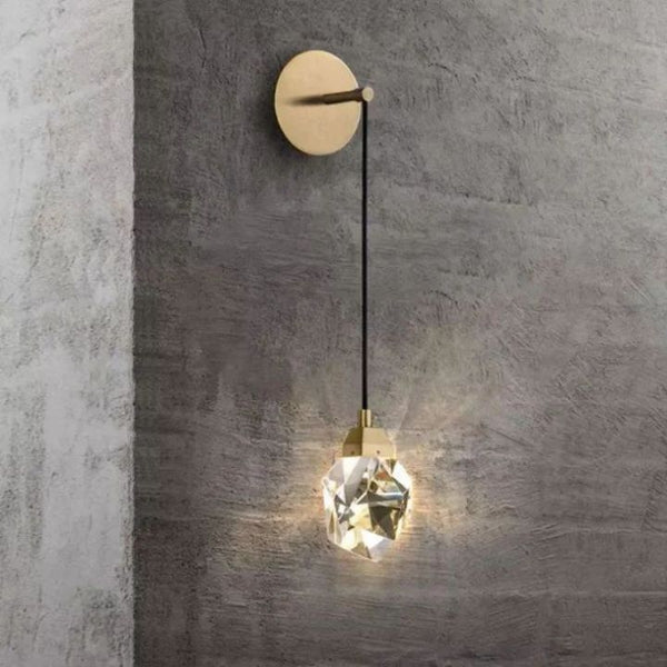 Isaro Faceted Crystal Prisms Wall Sconce (Cord)
