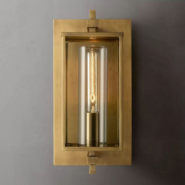 Starry Outdoor Square Short Wall Sconce