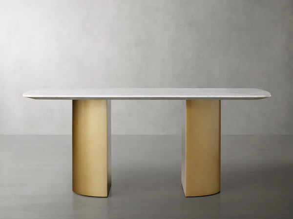 Saint Germain Stone Dining Table with Dauphine Base