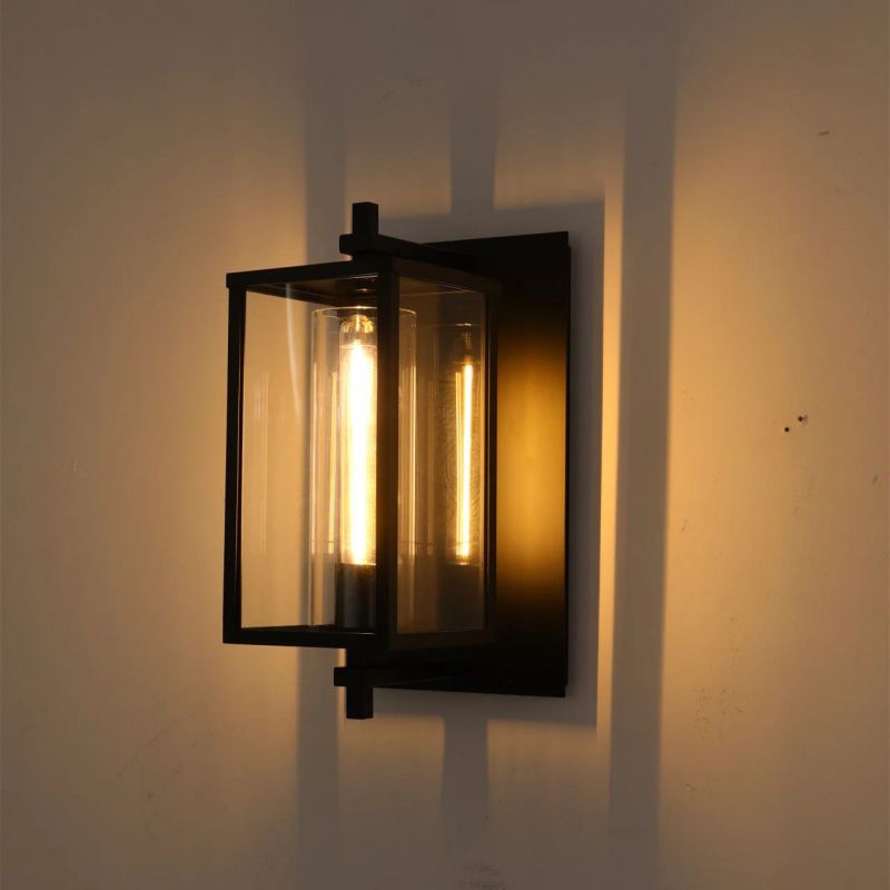 Outdoor Square Short Wall Sconce, Outdoor Wall Lamp