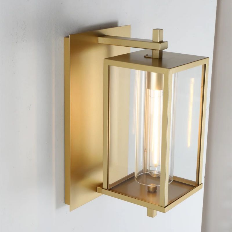 Outdoor Square Short Wall Sconce, Outdoor Wall Lamp