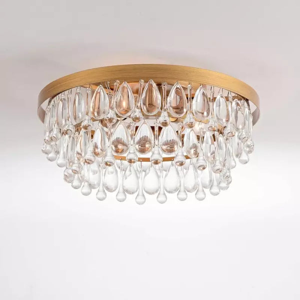 Lavinia Handmade Art Crystal Glass Clarissa Modern Flush Mount